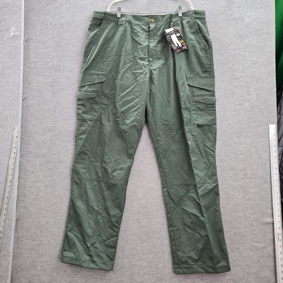 Tru Spec Men Pants 44x34 Green Ripstop Cargo Utility 24/7 Series NWT - Picture 1 of 12